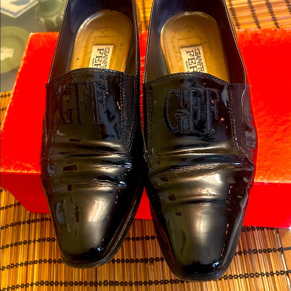 Gianfranco Ferre Black Patent Leather Loafers
